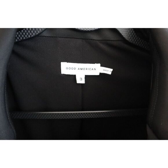 Good American GJK0112-001 Women's Sz 3/L Black Classic Sculpted Blazer - Picture 5 of 11
